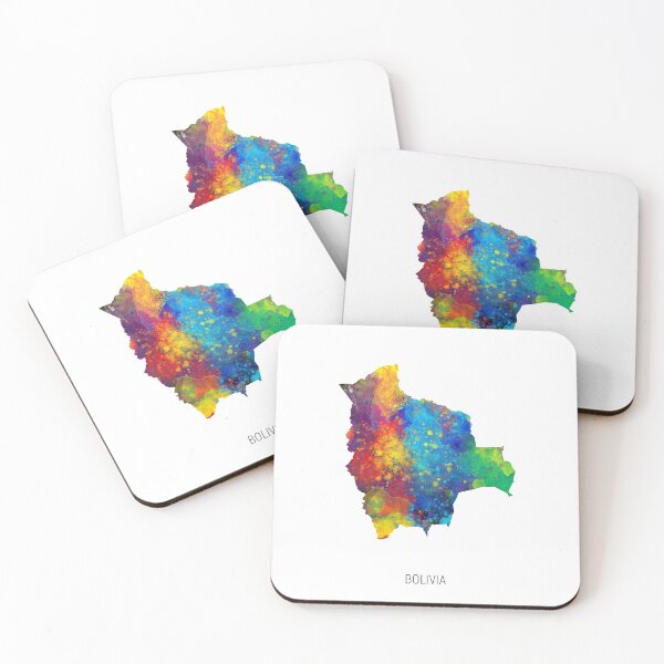 Item preview, Bolivia Watercolor Map designed and sold by ArtPrints.