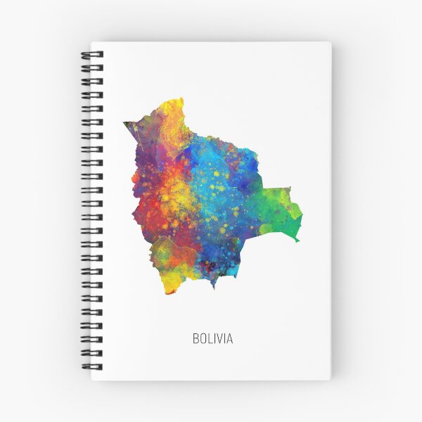 Artikelvorschau, Bolivia Watercolor Map entworfen und verkauft von ArtPrints.