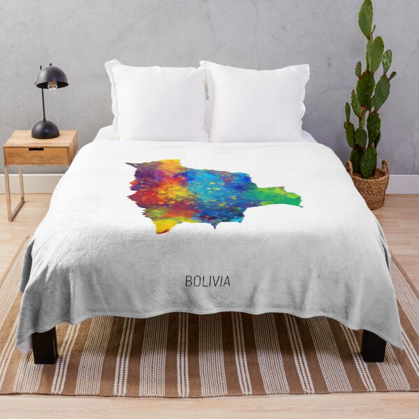Item preview, Bolivia Watercolor Map designed and sold by ArtPrints.