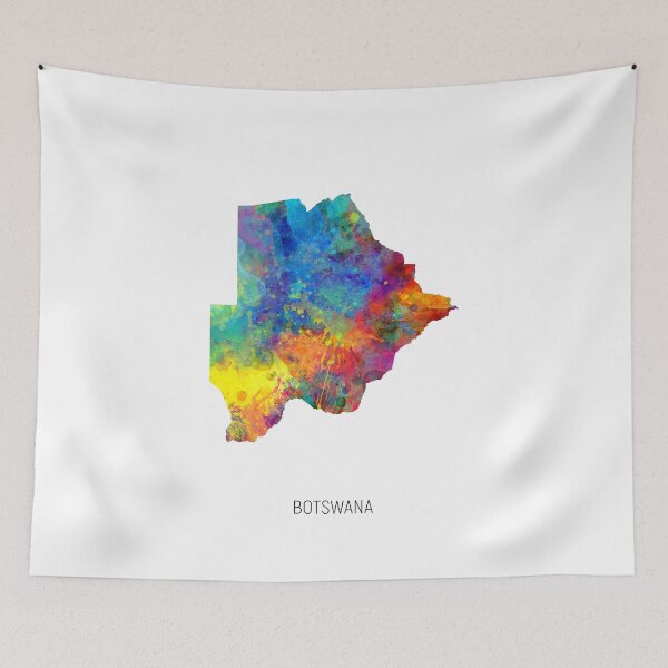 Item preview, Botswana Watercolor Map designed and sold by ArtPrints.