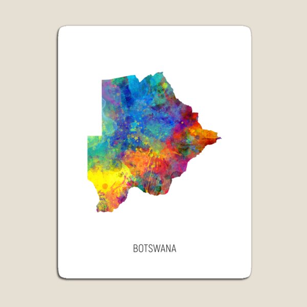 Item preview, Botswana Watercolor Map designed and sold by ArtPrints.