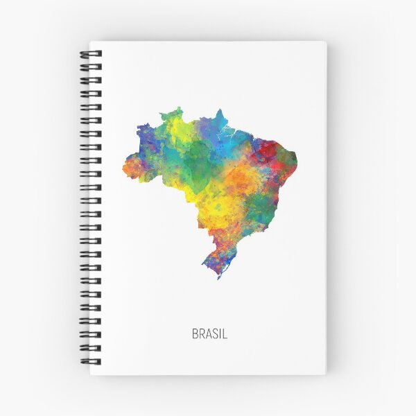 Artikelvorschau, Brasil Watercolor Map entworfen und verkauft von ArtPrints.