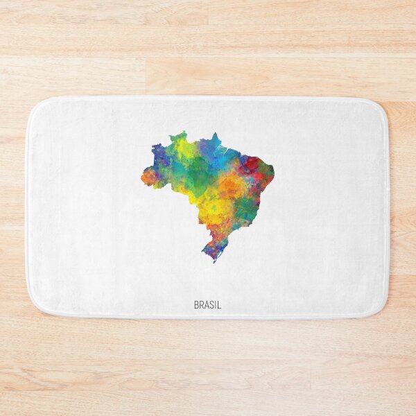 Item preview, Brasil Watercolor Map designed and sold by ArtPrints.