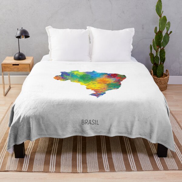 Item preview, Brasil Watercolor Map designed and sold by ArtPrints.