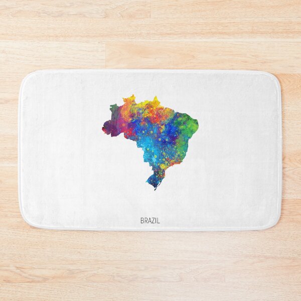 Artikelvorschau, Brazil Watercolor Map entworfen und verkauft von ArtPrints.
