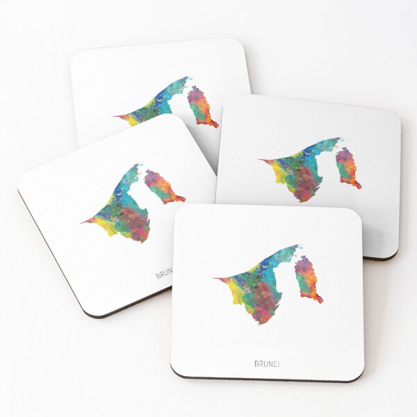 Item preview, Brunei Watercolor Map designed and sold by ArtPrints.