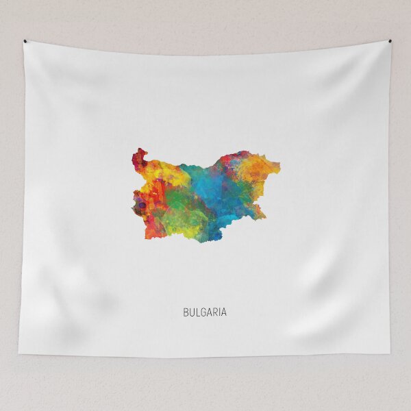Artikelvorschau, Bulgaria Watercolor Map entworfen und verkauft von ArtPrints.