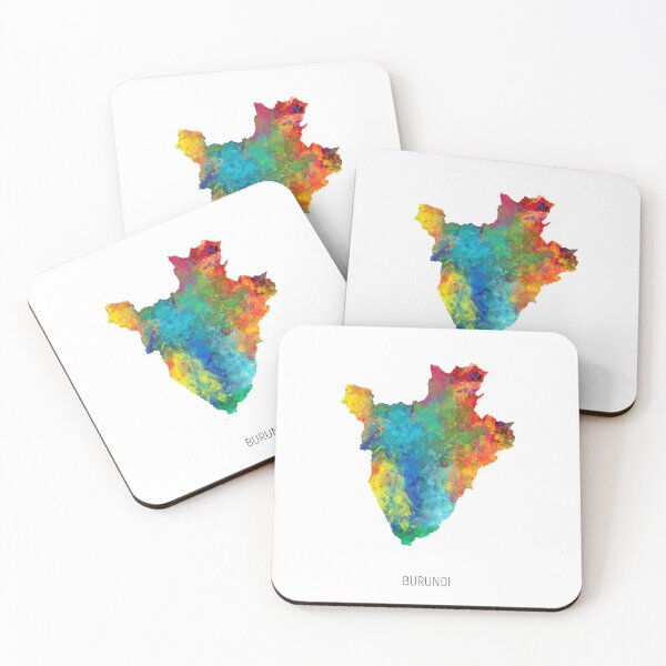Item preview, Burundi Watercolor Map designed and sold by ArtPrints.