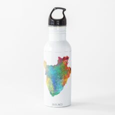Burundi Watercolor Map Trinkflasche