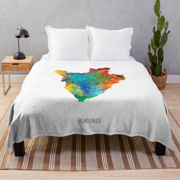 Item preview, Burundi Watercolor Map designed and sold by ArtPrints.