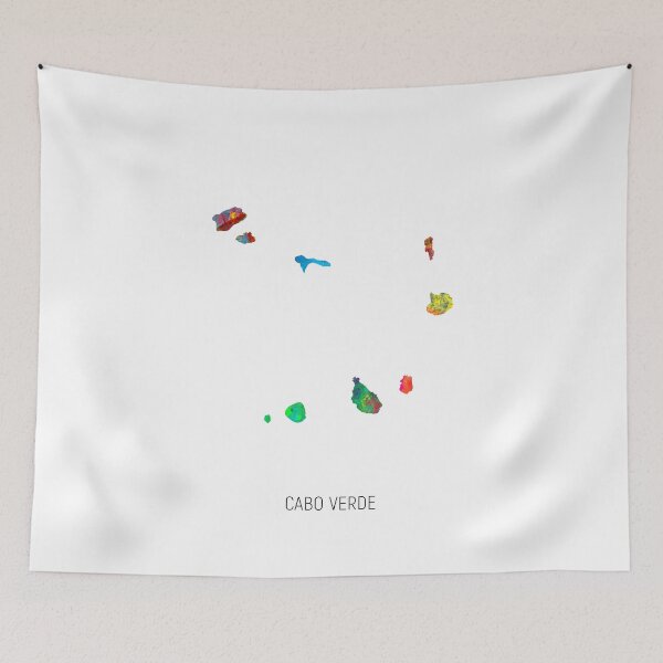 Item preview, Cabo Verde Watercolor Map designed and sold by ArtPrints.