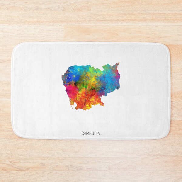 Artikelvorschau, Cambodia Watercolor Map entworfen und verkauft von ArtPrints.