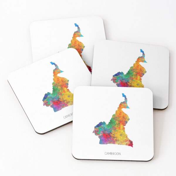 Item preview, Cameroon Watercolor Map designed and sold by ArtPrints.