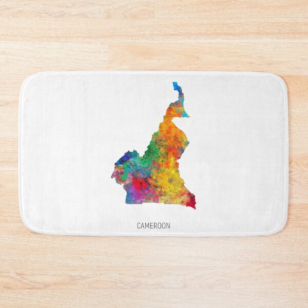 Item preview, Cameroon Watercolor Map designed and sold by ArtPrints.