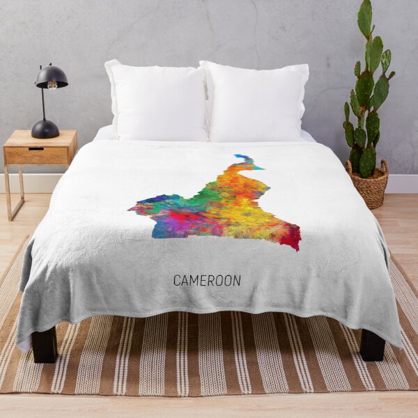 Item preview, Cameroon Watercolor Map designed and sold by ArtPrints.