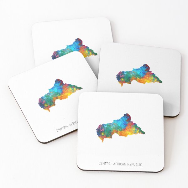 Item preview, Central African Republic Watercolor Map designed and sold by ArtPrints.