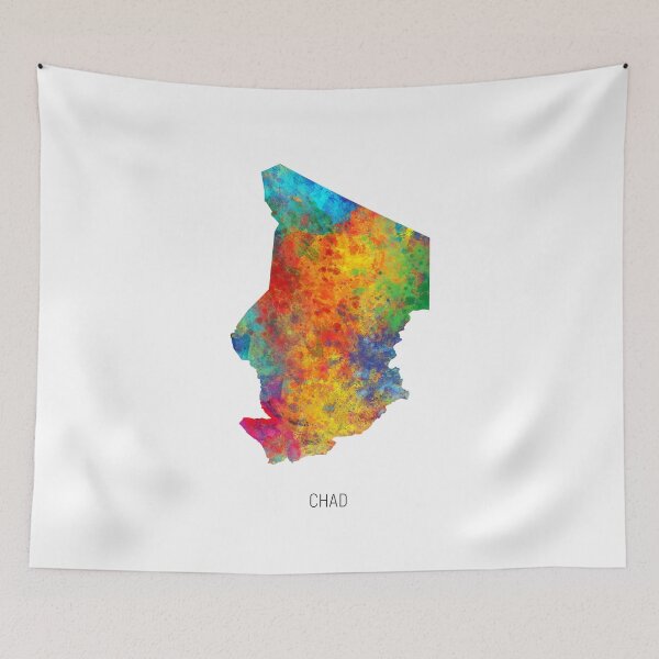Item preview, Chad Watercolor Map designed and sold by ArtPrints.