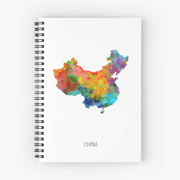 Item preview, China Watercolor Map designed and sold by ArtPrints.