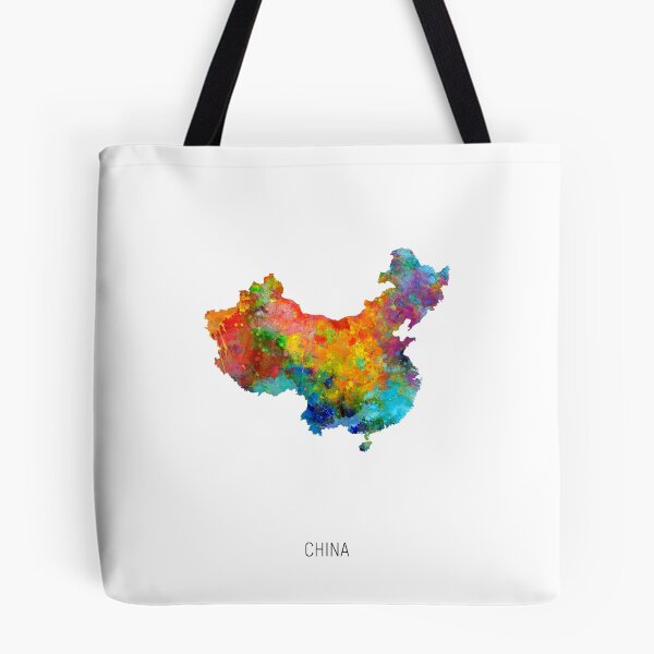 Item preview, China Watercolor Map designed and sold by ArtPrints.