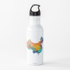 China Watercolor Map Trinkflasche
