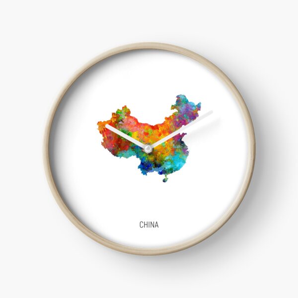 Item preview, China Watercolor Map designed and sold by ArtPrints.