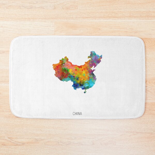 Item preview, China Watercolor Map designed and sold by ArtPrints.