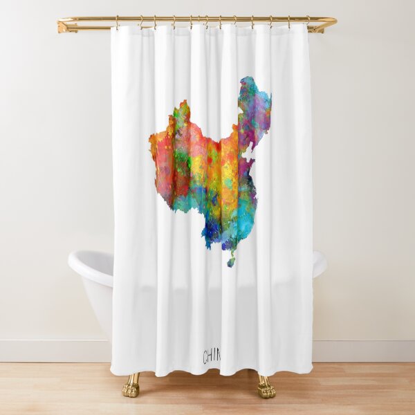 Item preview, China Watercolor Map designed and sold by ArtPrints.