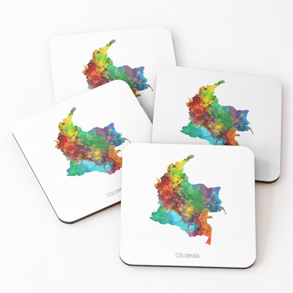 Item preview, Colombia Watercolor Map designed and sold by ArtPrints.