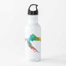 Croatia Watercolor Map Trinkflasche