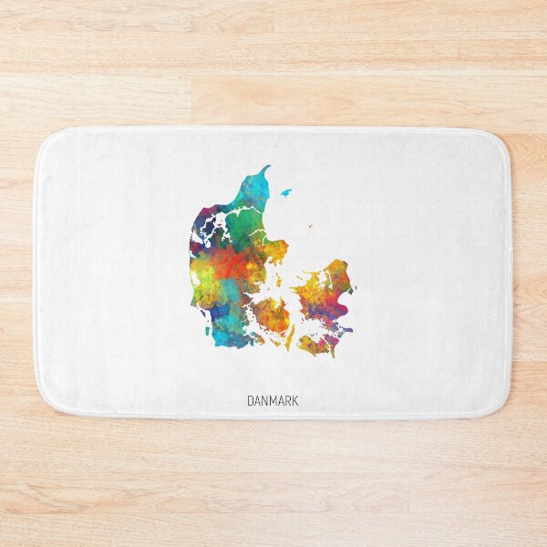 Item preview, Danmark Watercolor Map designed and sold by ArtPrints.
