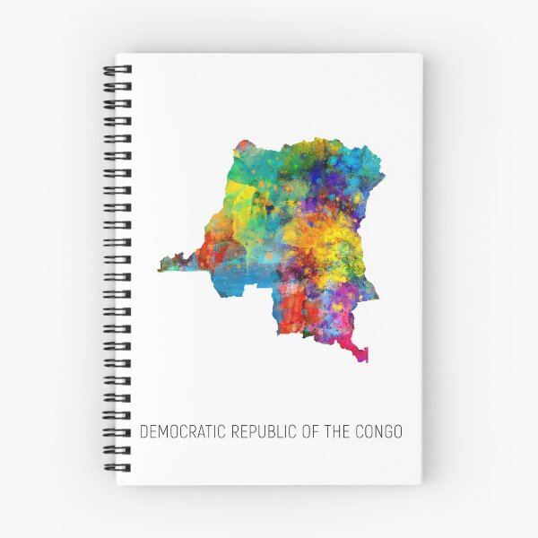 Item preview, Democratic Republic of the Congo Watercolor Map designed and sold by ArtPrints.