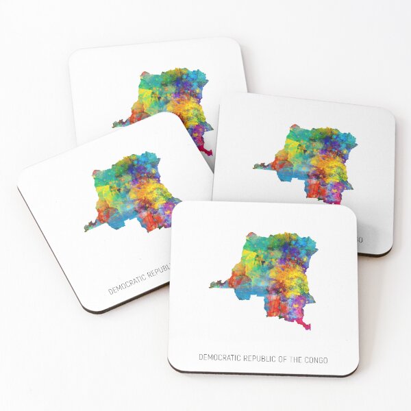 Item preview, Democratic Republic of the Congo Watercolor Map designed and sold by ArtPrints.