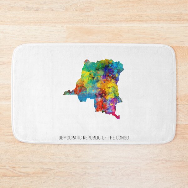 Item preview, Democratic Republic of the Congo Watercolor Map designed and sold by ArtPrints.