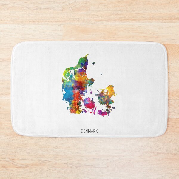 Item preview, Denmark Watercolor Map designed and sold by ArtPrints.