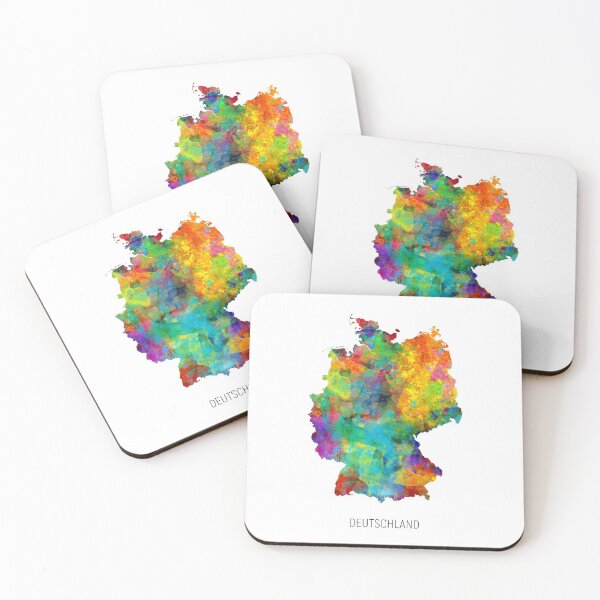 Item preview, Deutschland Watercolor Map designed and sold by ArtPrints.