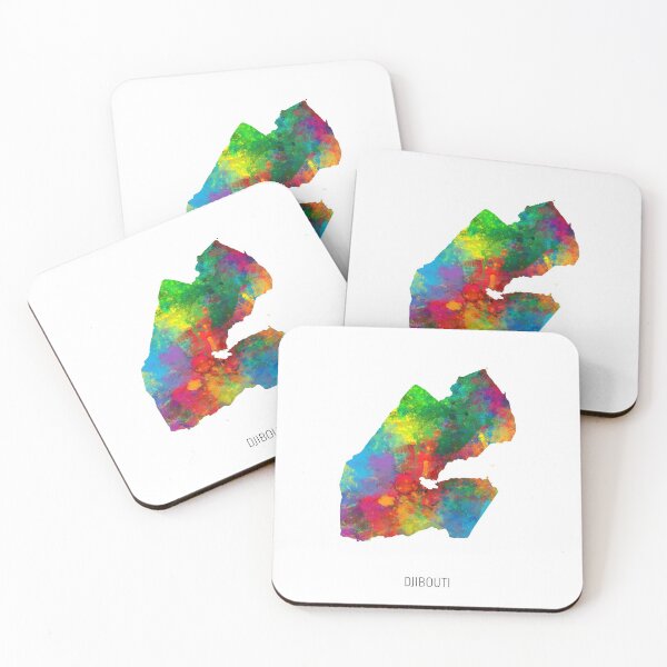 Item preview, Djibouti Watercolor Map designed and sold by ArtPrints.