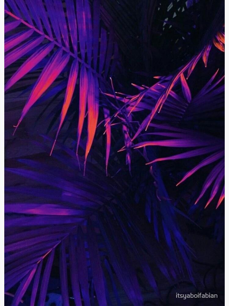 aesthetic plants purple and orange vaporwave art board print by itsyaboifabian redbubble redbubble