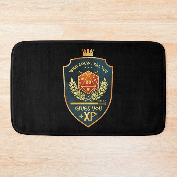 Item preview, What Doesn't Kill You Gives You XP designed and sold by D20Tees.
