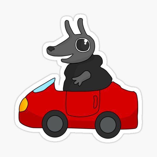 Critter Outbreak – Driving a Car! Sticker