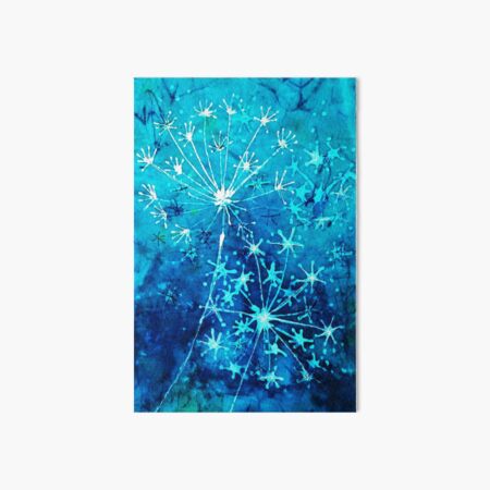Batik dandelion clocks Art Board Print