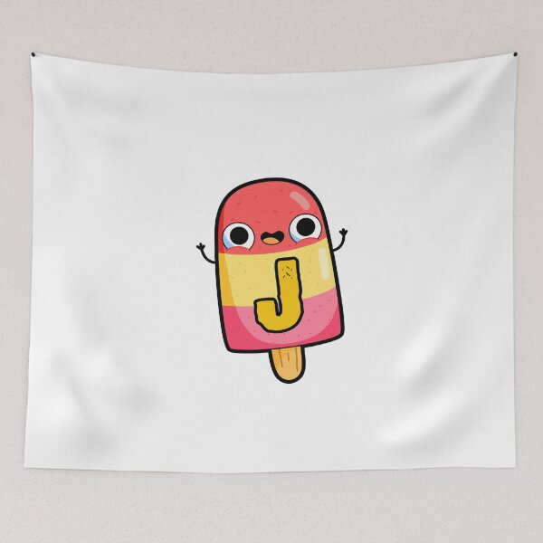 Item preview, Alphabet Letter J Cute Cool Popsicle        designed and sold by kidsmonogram.