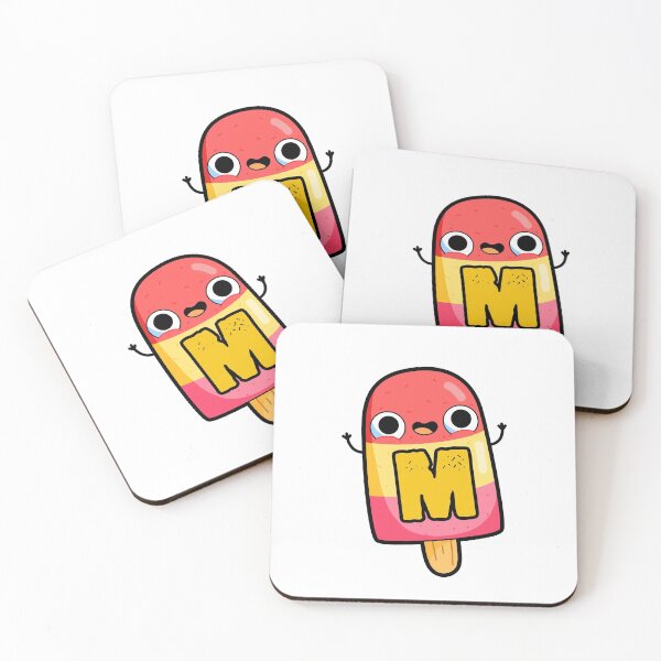 Item preview, Alphabet Letter M Cute Cool Popsicle        designed and sold by kidsmonogram.