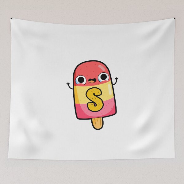 Item preview, Alphabet Letter S Cute Cool Popsicle        designed and sold by kidsmonogram.