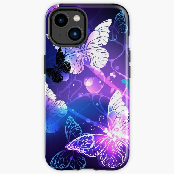 Background with Night Butterflies iPhone Tough Case