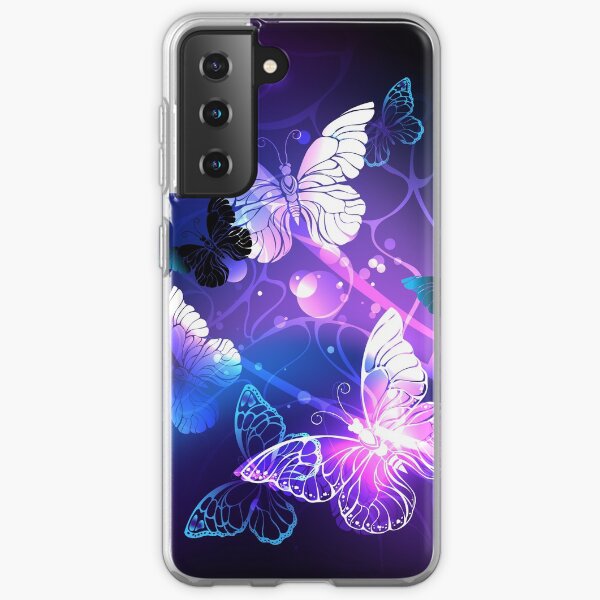 Background with Night Butterflies Samsung Galaxy Soft Case