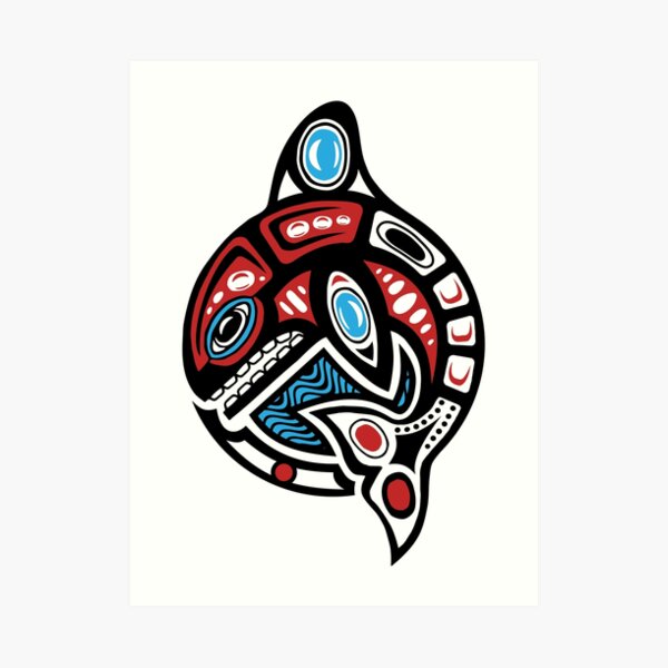 Orca Shamanic Animal Emblem Art Print