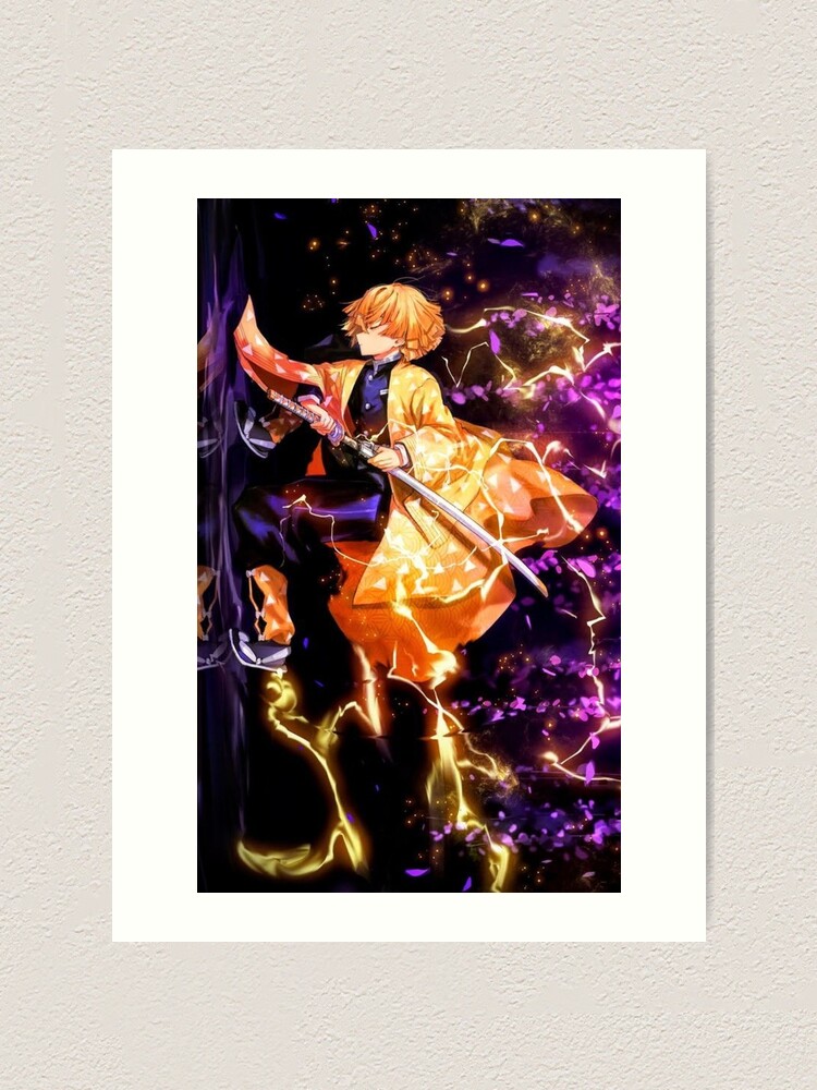 zenitsu agatsuma art print by ltgs19 redbubble