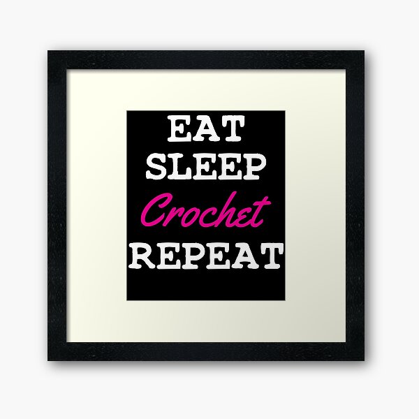 Crocheting Framed Art Print