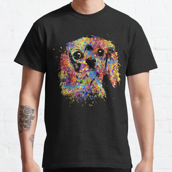 Colorful Cavalier King Charles Spaniel Classic T-Shirt