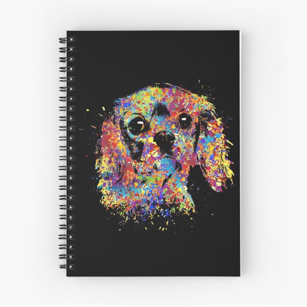 Item preview, Colorful Cavalier King Charles Spaniel designed and sold by k9printart.